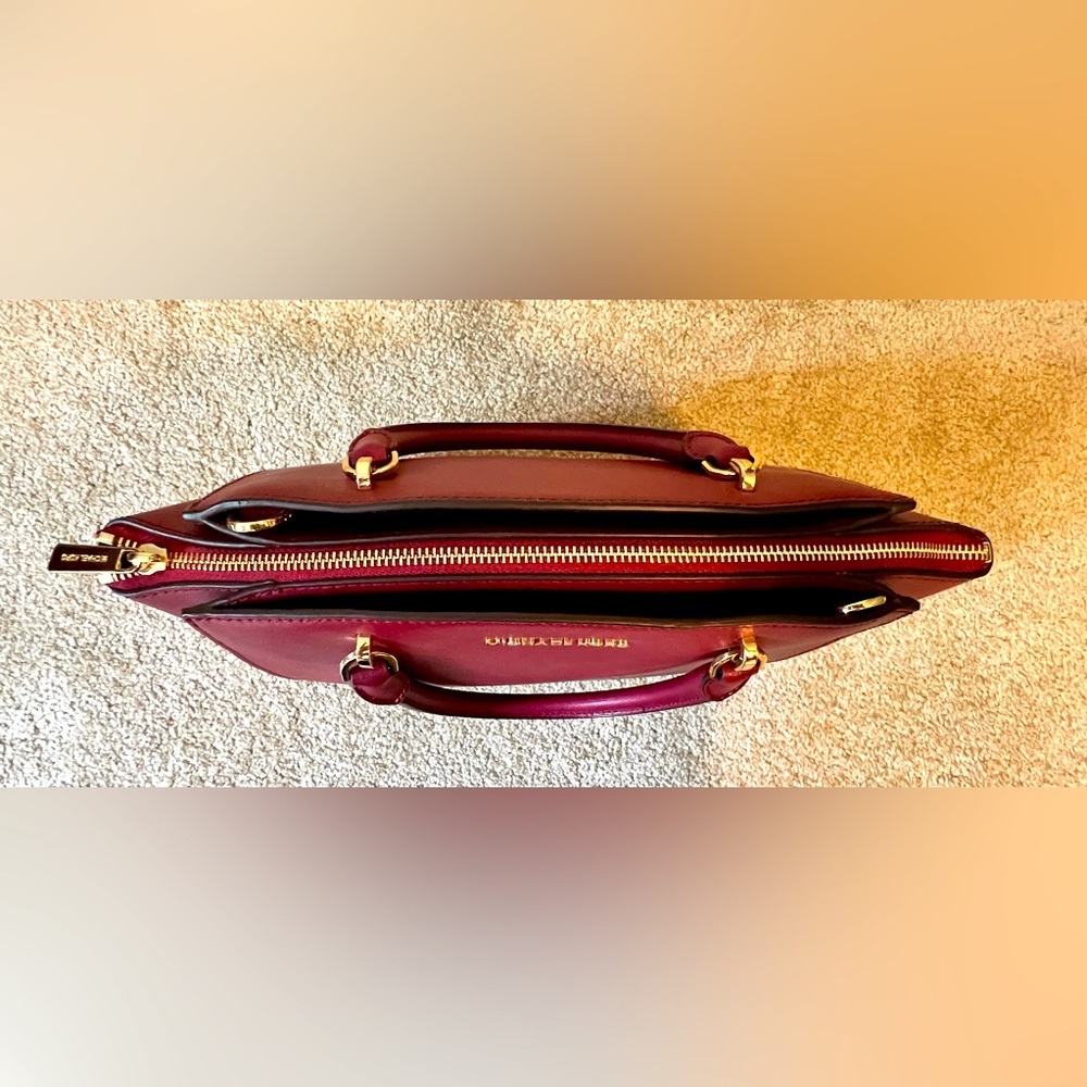 NWT Michael Kors Mulberry Ellis Large Leather Satchel - Picture 8 of 15